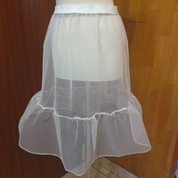 New, custom-made 1-layer ruffled bridal petticoat, short skirt