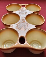 Stützel-Sachs német kerámia porcelán sütőforma tál szuflé muffin kézzel festett készült