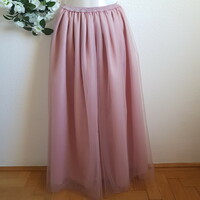 New custom made powder tulle skirt casual / bridesmaid long maxi skirt with glitter waist
