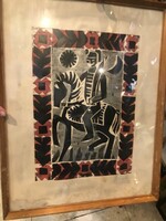 Picasso jelzéssel szines ofszett nyomat, 50 x 40 cm-es.