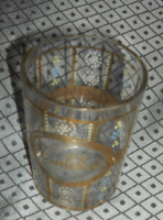 Enamel painted antique glass commemorative glass