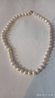 Women's casual string of pearls, real pearl necklace with large pearls