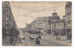 Lipót-körút, Budapest - long addressed antique postcard from 1906