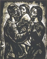 Hungarian artist around 1950: working family