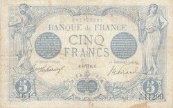 French 5 francs 1916 q . There is mail, read it!