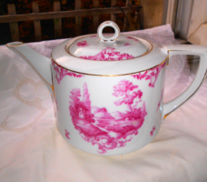 Antik höchst? Landscape porcelain tea jug -flawless