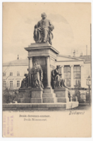Deák-ferenc-szobor budapest - antique postcard with long address