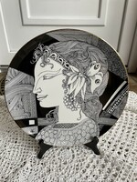 Beautiful Hólloház porcelain 31 cm diameter Saxon endre wall plate plate legacy