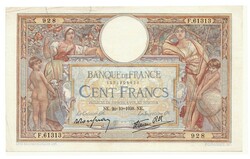 French 100 francs 1938 ne . There is mail, read it!