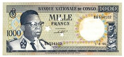 Congolese 1000 francs 1964. There is mail, read it!