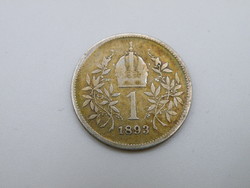 Uk0010 1893 silver 1 crown crown