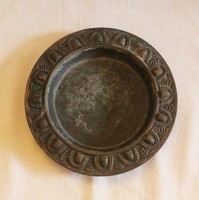 Old copper ashtray
