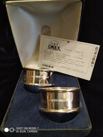 Pair of silver (925) English napkin rings in their own gift box.