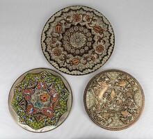 1Q006 red copper Persian wall plate Arabic wall plate 3 pieces