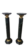 A777 Corinthian column marble pedestals in a pair