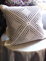2 crocheted decorative pillow covers