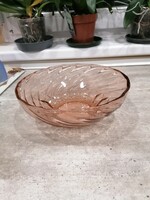 Old glass bowl peach color