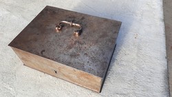 Antique iron money chest iron chest