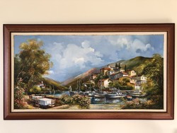 Contemporary painter Zsolt Fekete's painting Dalmatian bay