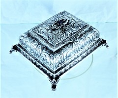 Dazzling, antique silver jewelry holder, approx. 1890!!!