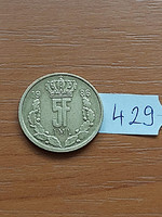 Luxembourg 5 francs 1986 iml, Grand Duke John, aluminium-bronze 429
