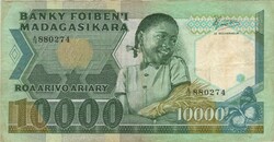 10000 francs 2000 ariary 1988-94 Madagaszkár