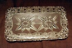 Old lead crystal tray