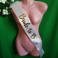 New satin shoulder strap with the inscription bride to be for a bachelorette party