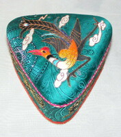 Bird silk brocade box