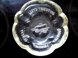 2 pcs museum lloyd triestino adriatica tirrenia italia crystal ashtray