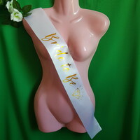 New satin shoulder strap with the inscription bride to be for a bachelorette party