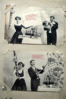2 Humorous photo postcards - Champagne holiday