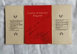 Aggtelek ibusz 1958. Leporellos publication in French-Hungarian language with 14 black and white photos
