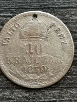 10 Krajcár 1870 silver
