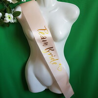 New, team bride printed satin shoulder strap for bachelorette parties