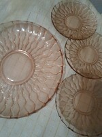 4 plates in salmon color