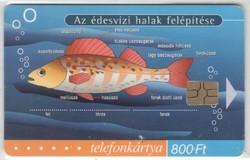 Hungarian phone card 0127 2001 rifle biology 3 gem 7 28,200 units