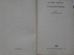 Győry Dezső: Viharvirág (Magvető, 1964; 1848-49, szabadságharc; történelmi regény)
