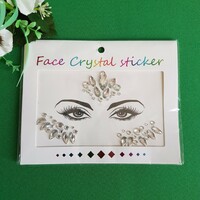 New, self-adhesive 3D rhinestones for face, body and hair, body sticker