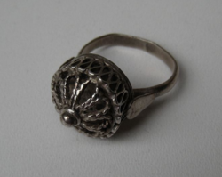 Régi, filigrán ezüst gyűrű