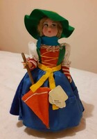 Beautiful, vintage Italian doll in the folk costume of the Dolomites