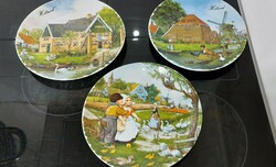 Holland porcelán fali tányérok egyben eladók