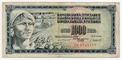 Jugoszlávia 1000 jugoszláv Dinár, 1981