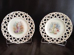 Antique Zsolnay decorative plates - in pairs!