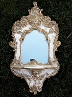 Rococo style mirror / plaster.