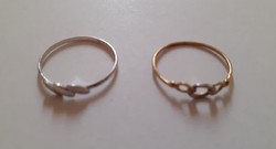 2 small, thin silver rings