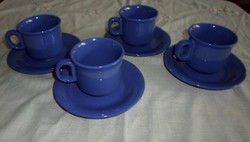 Kerámia kávéscsészék alátéttel (kék csésze, kávés)