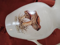 Ceramic Jug + 3 Glasses, Forest Atmosphere / Fly Agaric Pattern - JET