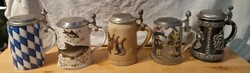 Old large size beer mugs