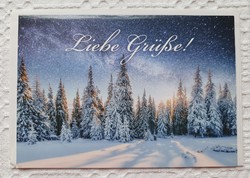 Jókívánság karácsonyi képeslap borítékkal üdvözlőlap üdvözlőkártya levelezőlap postatiszta német